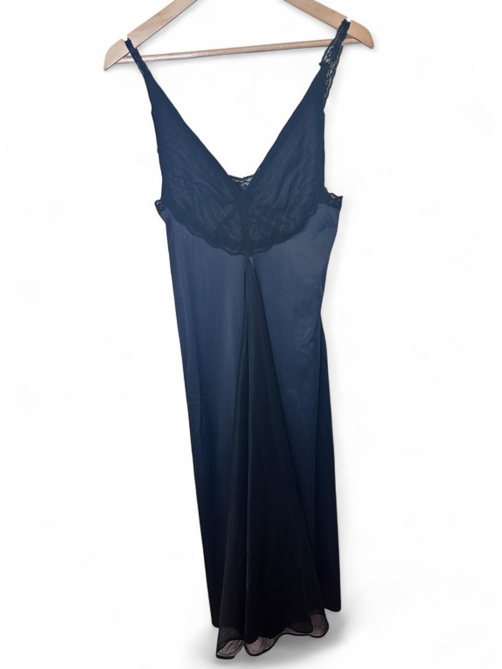 Glydons of Hollywood Vintage Glam Black Slip Dress /Night Gown